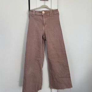 Zara kids pink Wide Leg Jeans